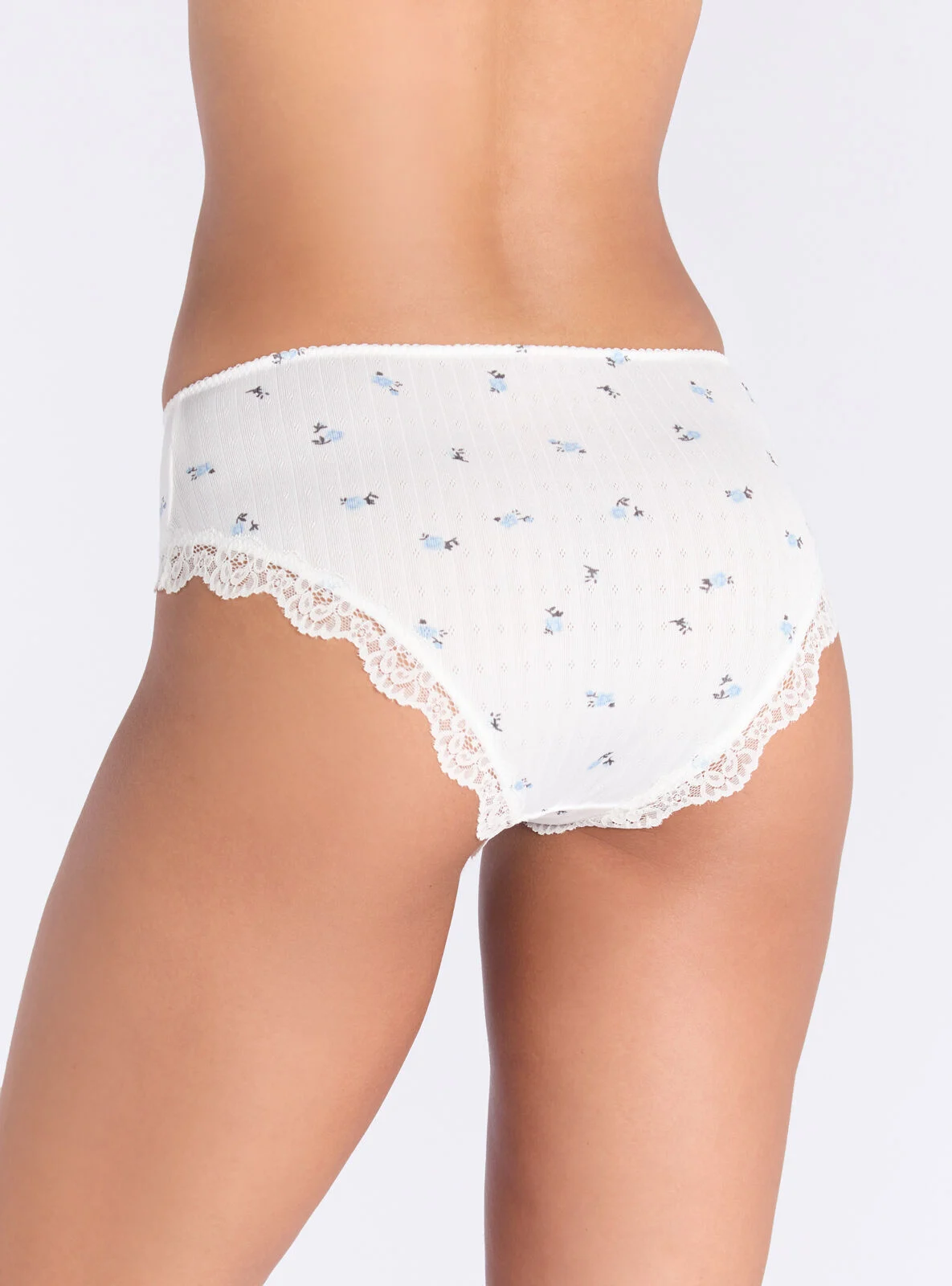 Eloise printed pointelle shorts - Blue Mix