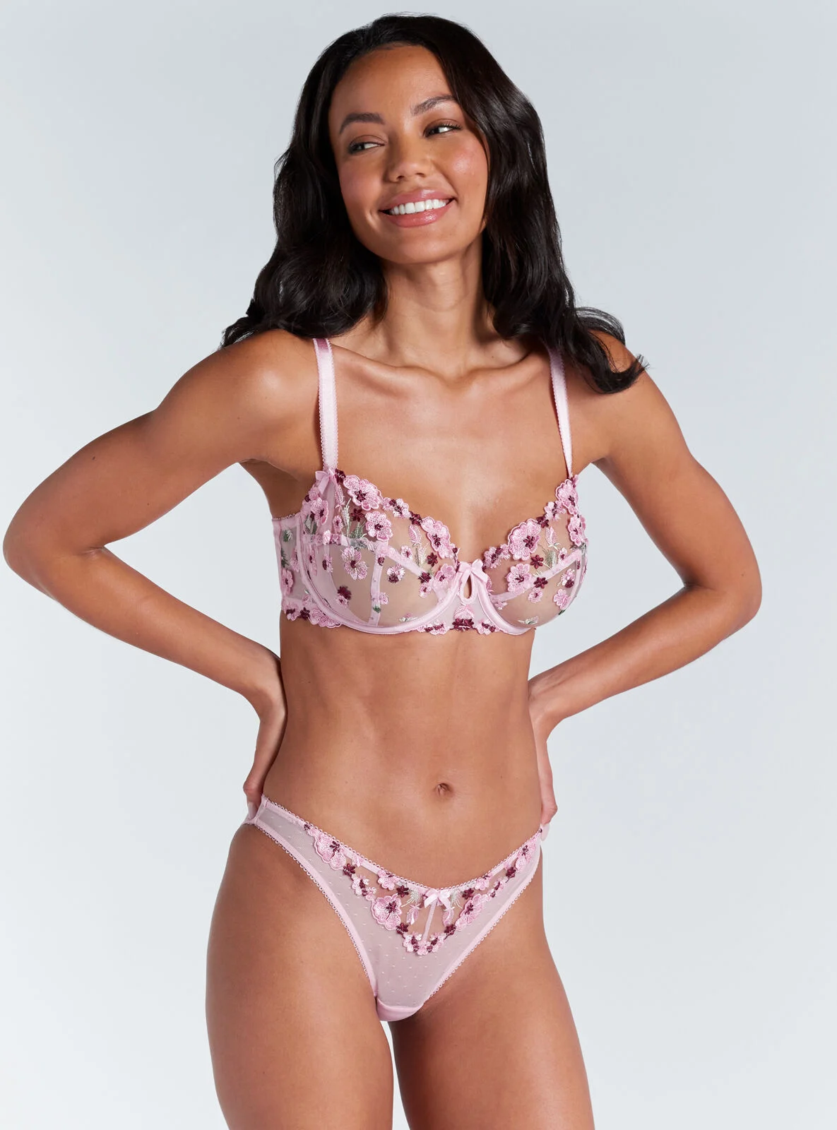 Evelyn embroidered briefs - Pink Mix 3 Evelyn embroidered briefs - Pink Mix