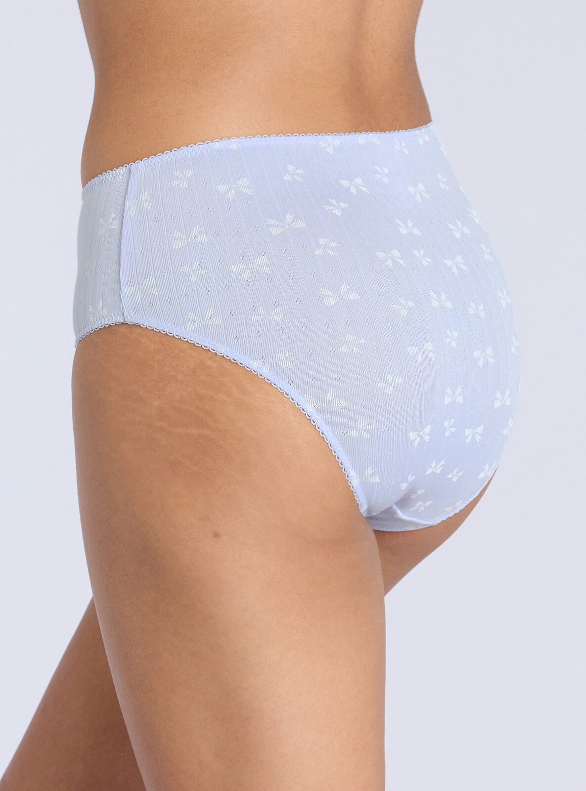 Rosie bow pointelle shorts - Blue Mix