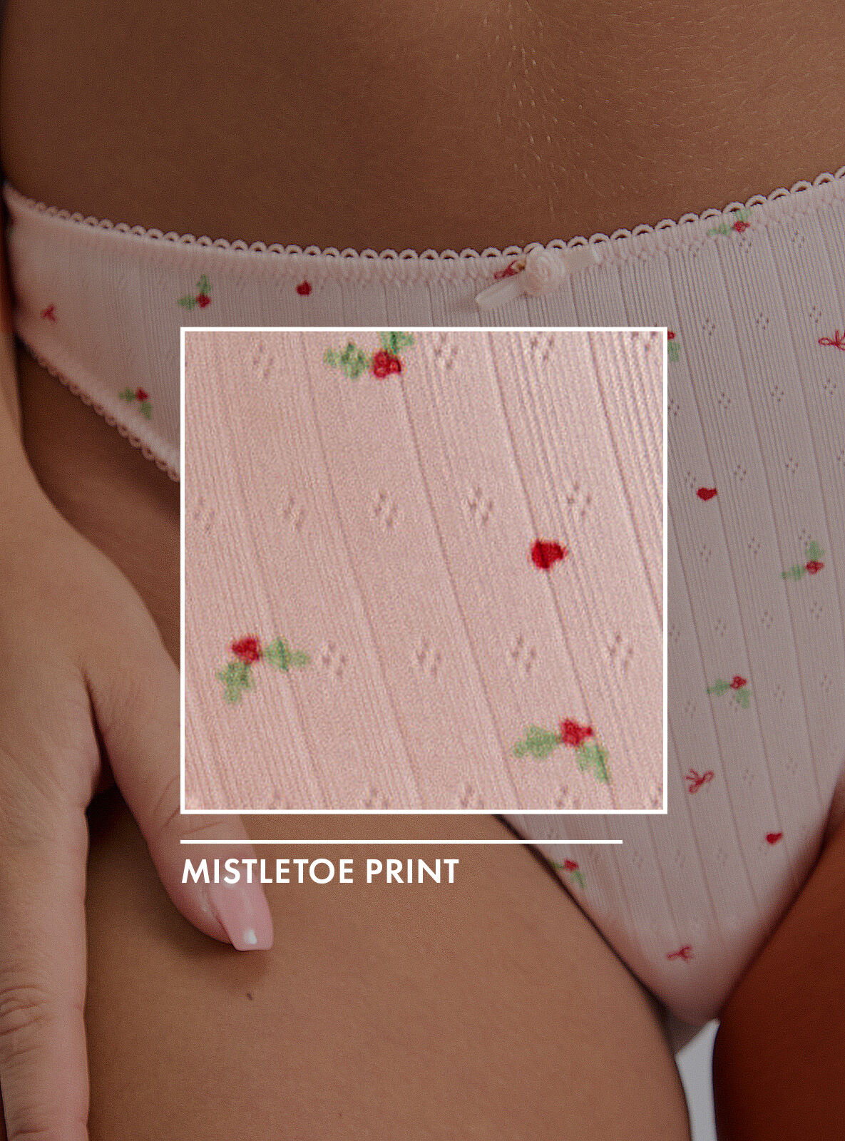 Rosie mistletoe thong - Pink Mix