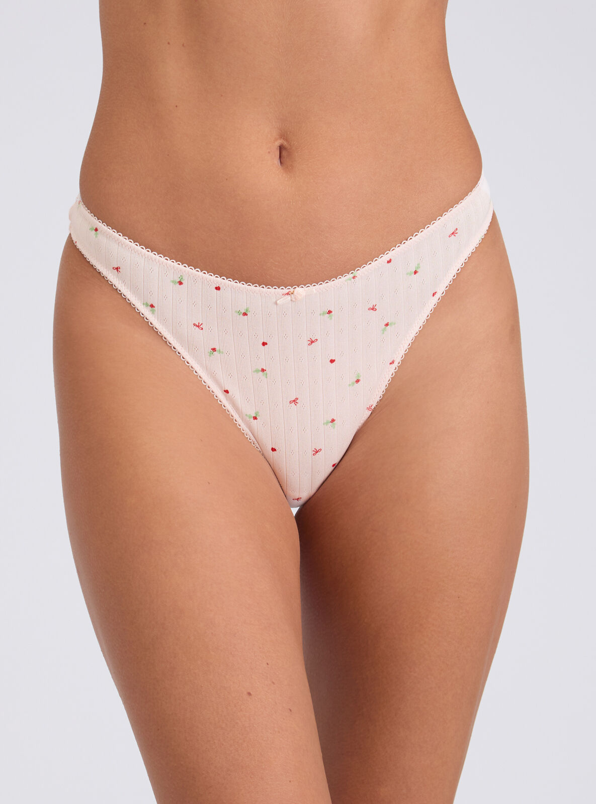 Rosie mistletoe thong - Pink Mix