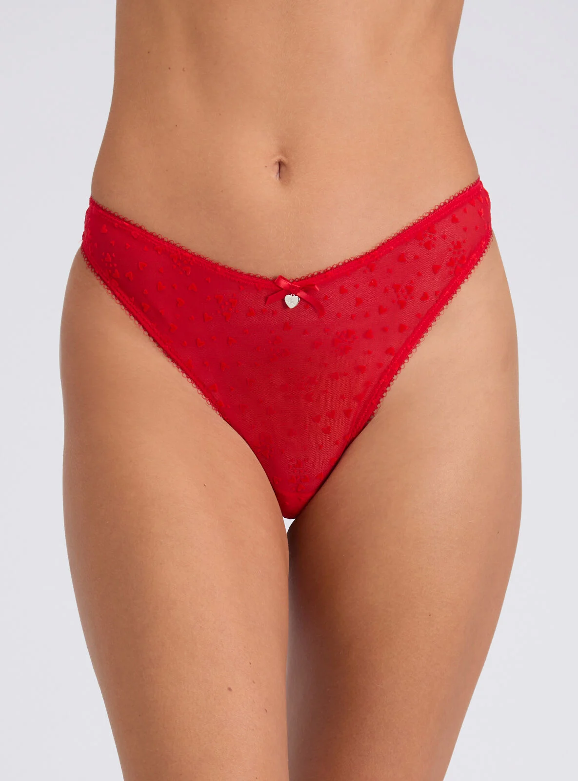 Elsa heart high leg thong - Red 3 Elsa heart high leg thong - Red