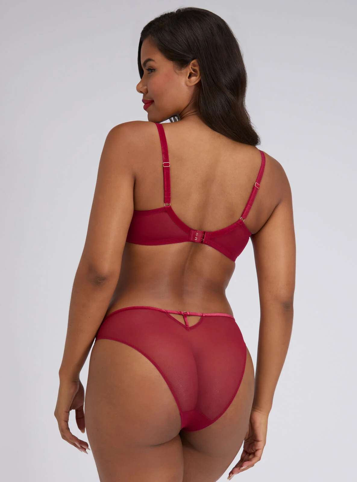 Demi embroidered briefs - Red