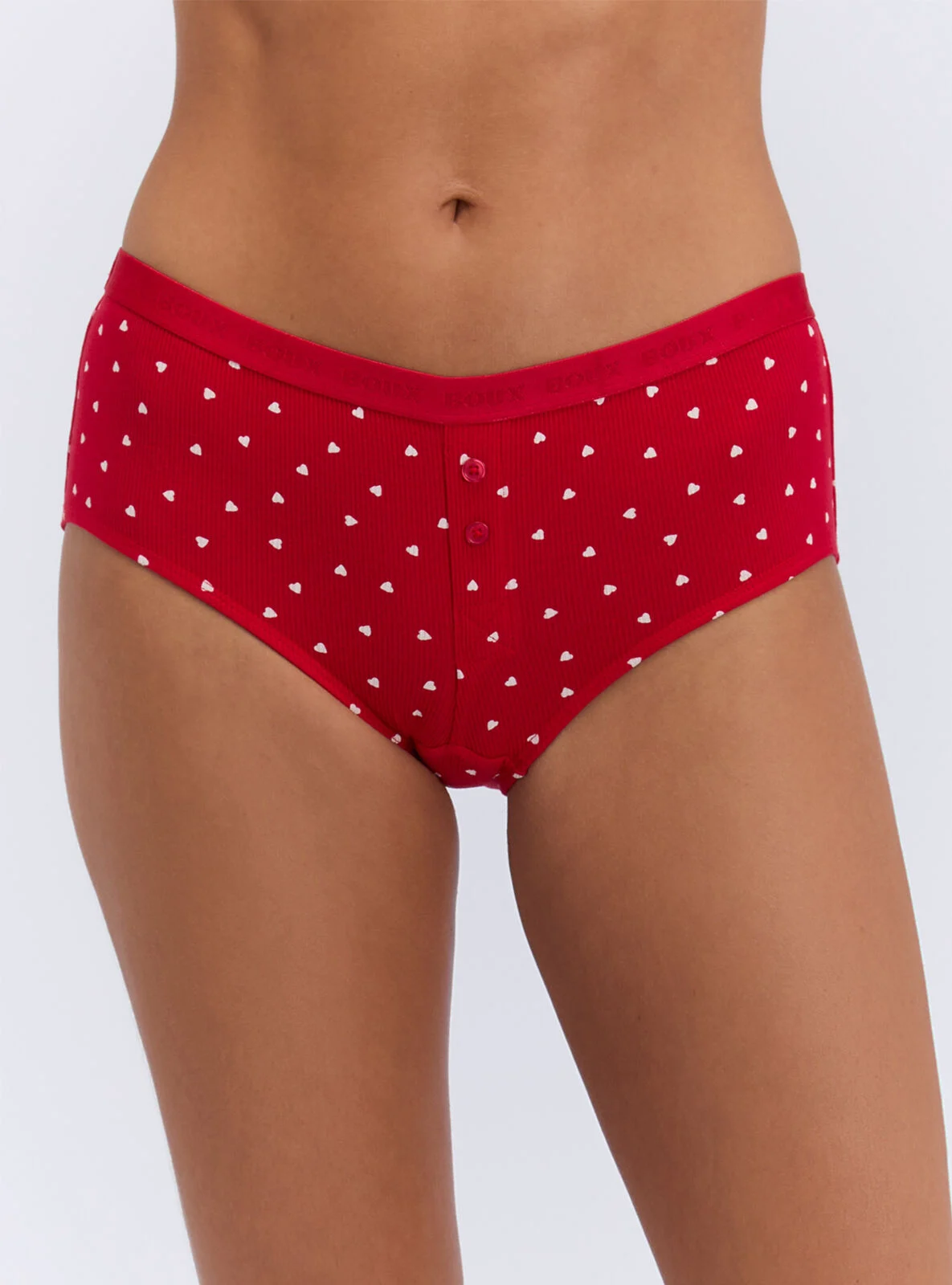 Amiee heart print shorts - Red Mix