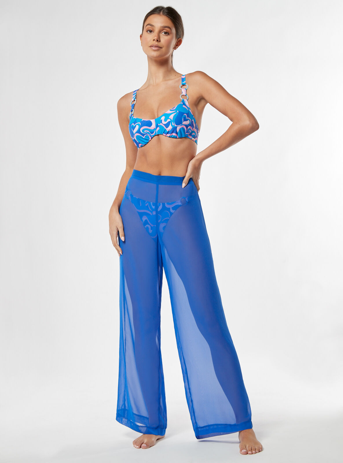 Sheer beach trousers - Cobalt Blue