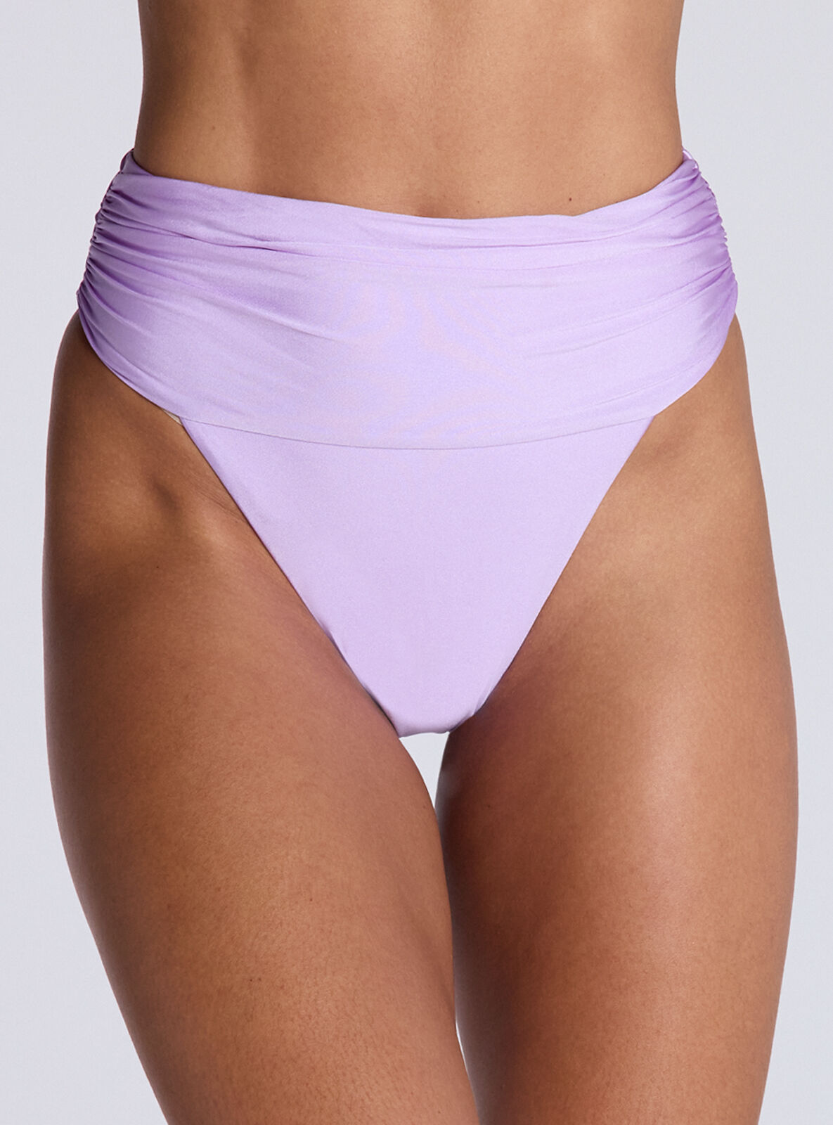 Ferrara ruched high leg bikini bottoms - Lilac