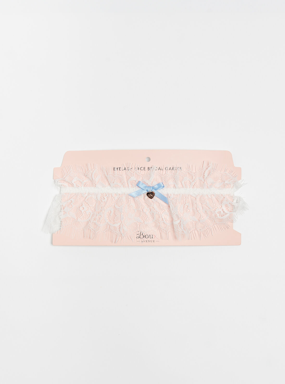 Eyelash lace bridal garter - Ivory