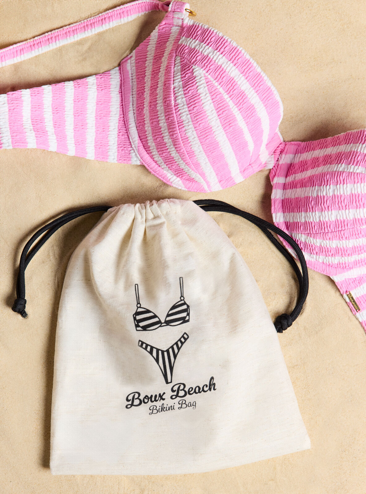 Waterproof bikini bag - Ivory Mix