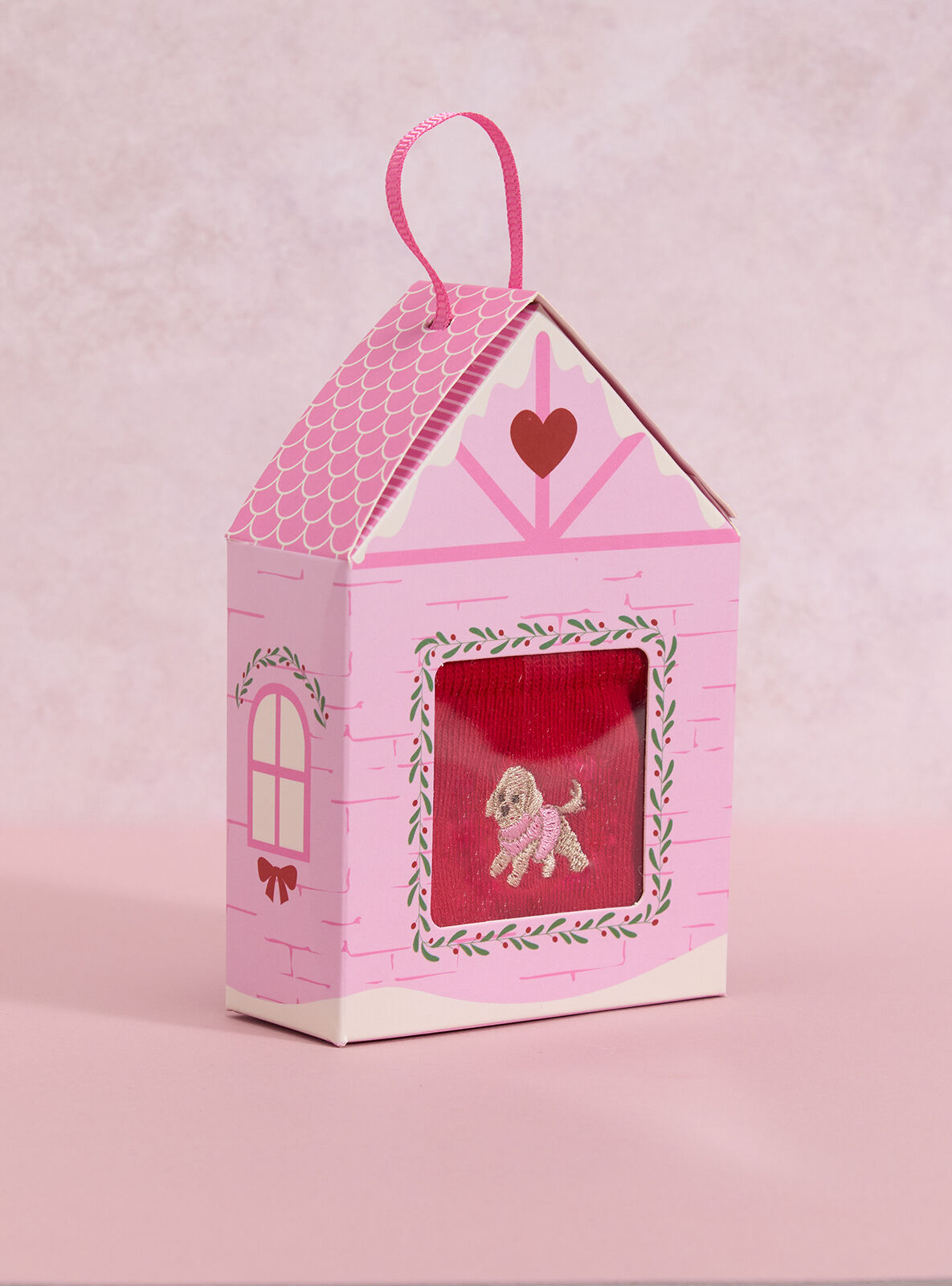 Cockapoo sock gift box - Red Mix 3 Cockapoo sock gift box - Red Mix