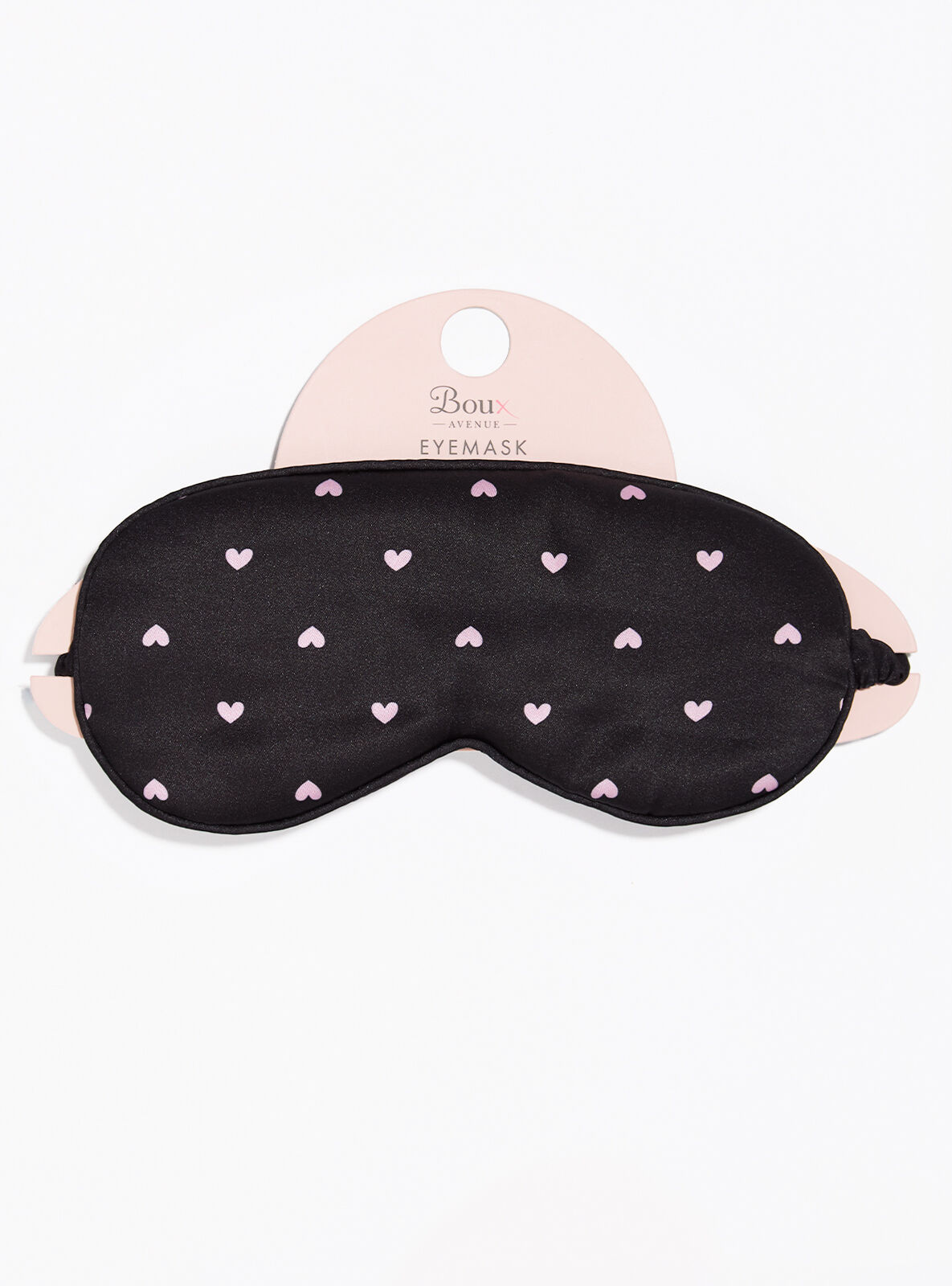 Heart satin eyemask - Black Mix