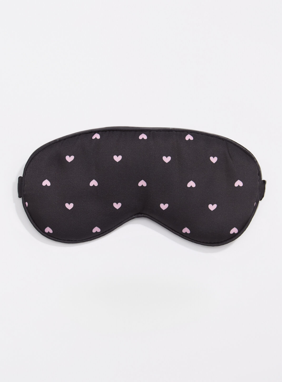 Heart satin eyemask - Black Mix