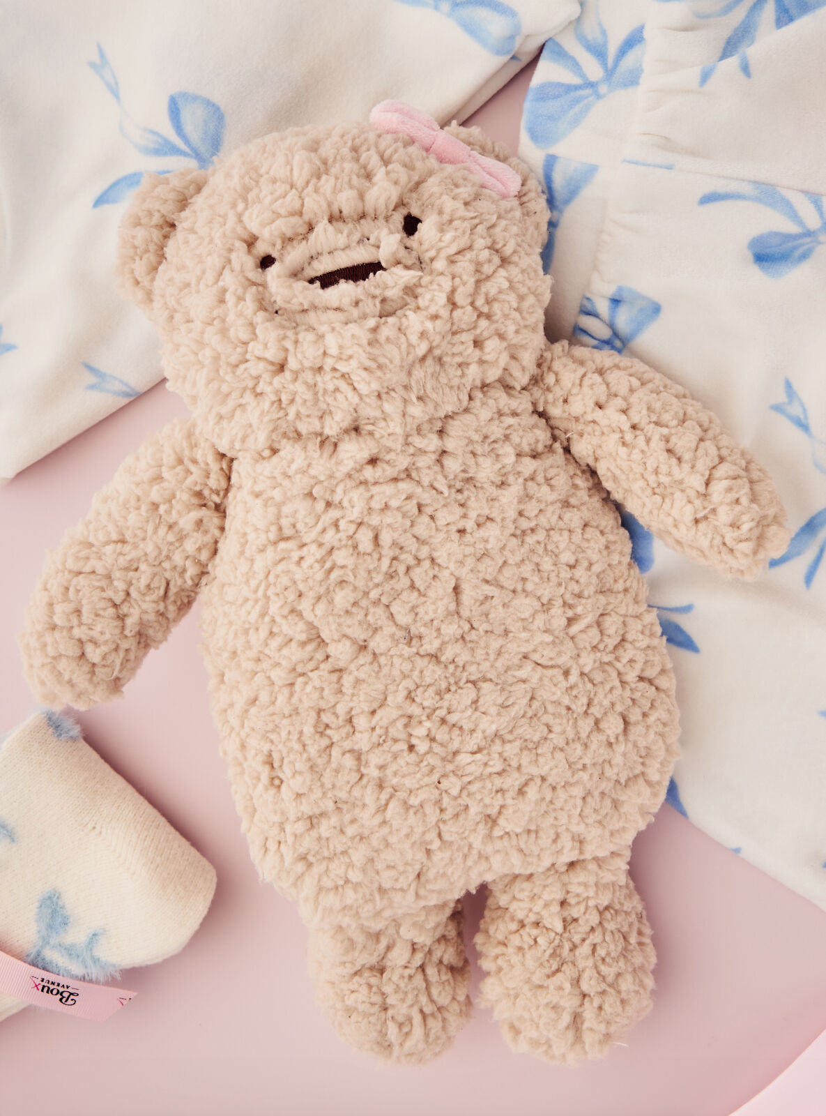 Teddy bear hot water bottle - Oatmeal
