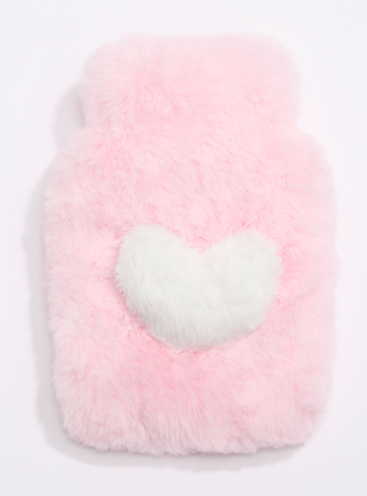 Plush heart hot water bottle - Pink Mix