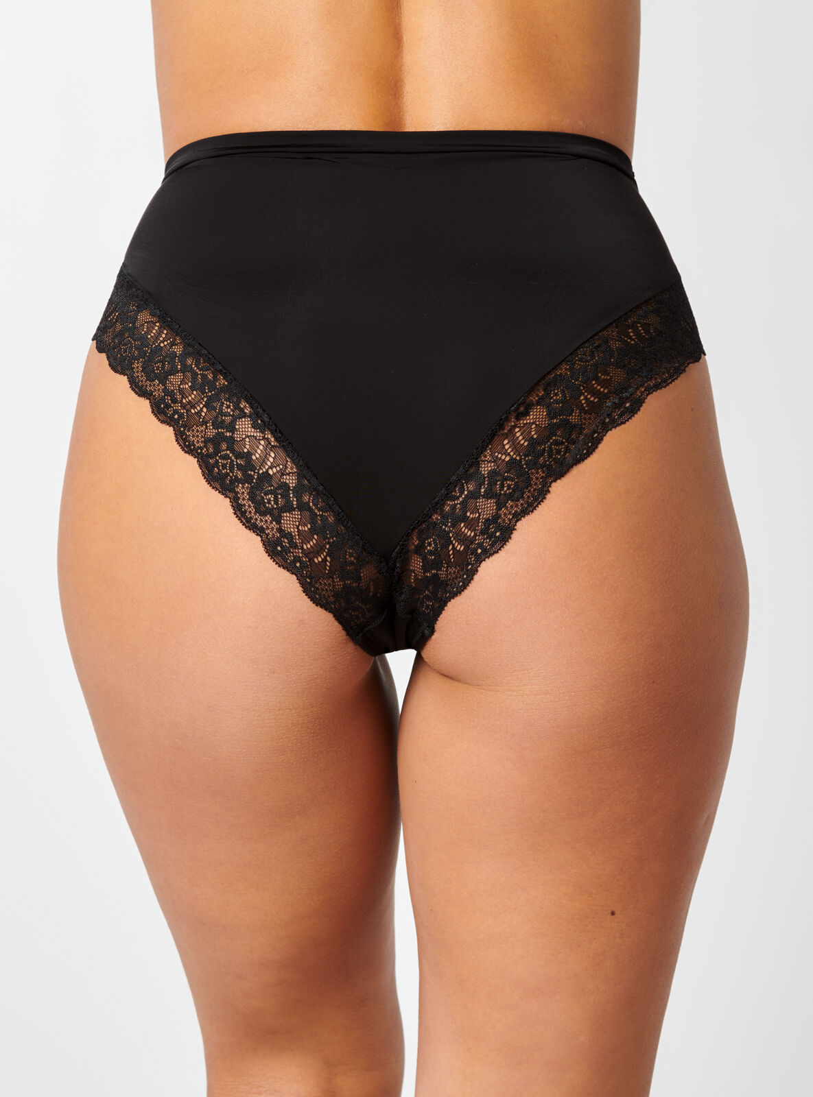 Microfibre high waist briefs - Black