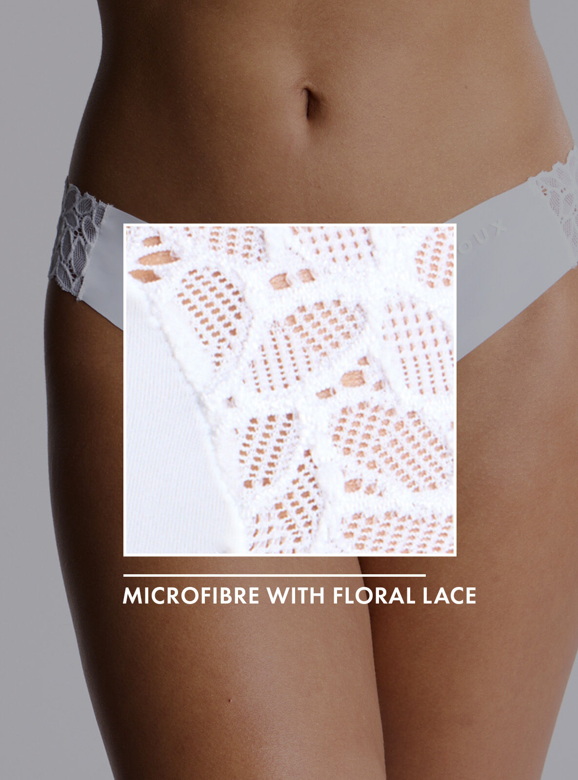 Talulla microfibre brazilian knickers - White