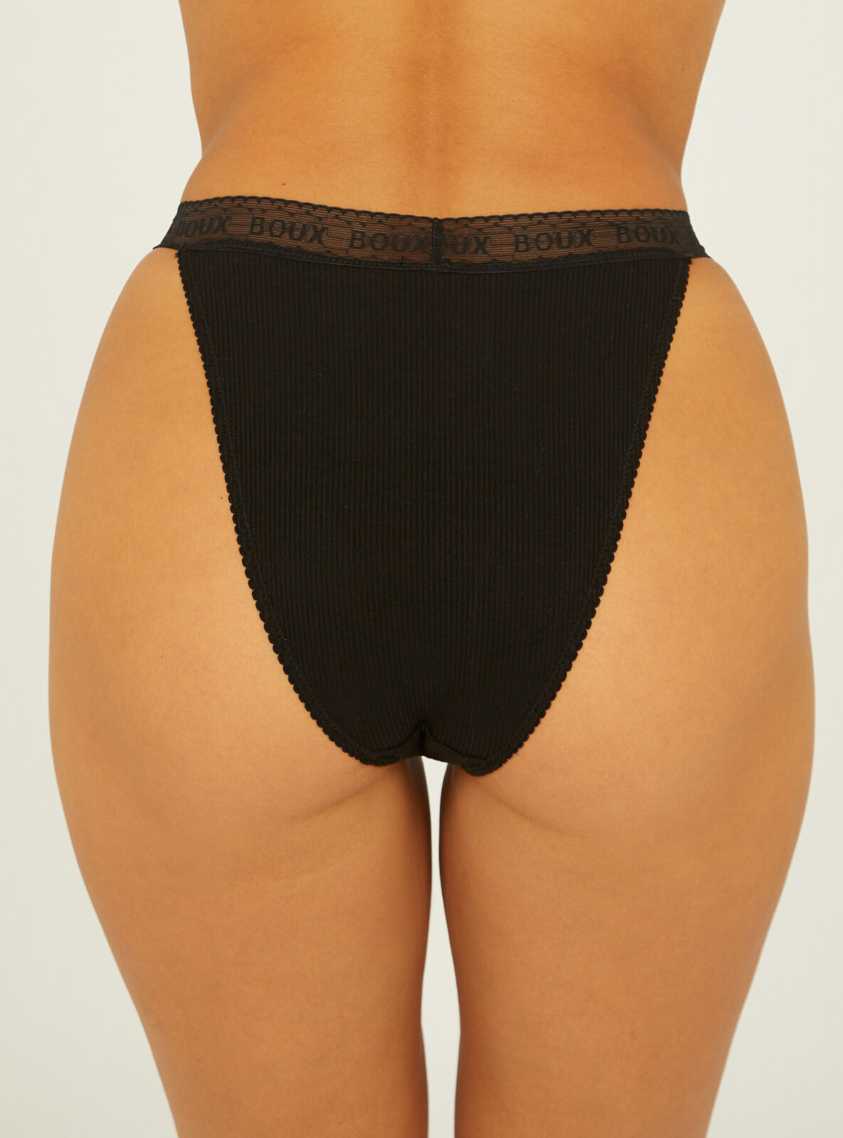 Yuna ribbed brazilian knickers - Black