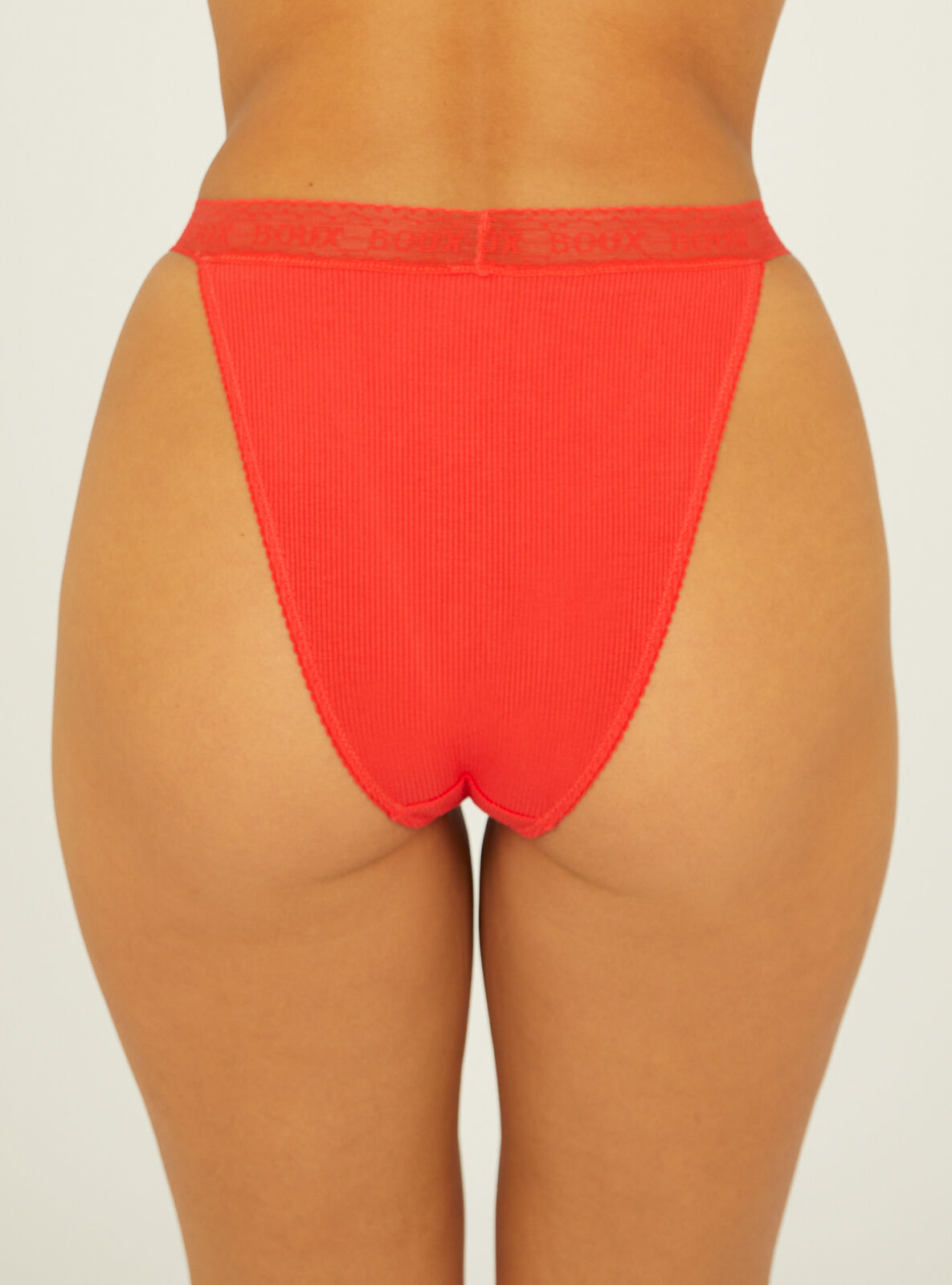 Yuna ribbed brazilian knickers - Strawberry