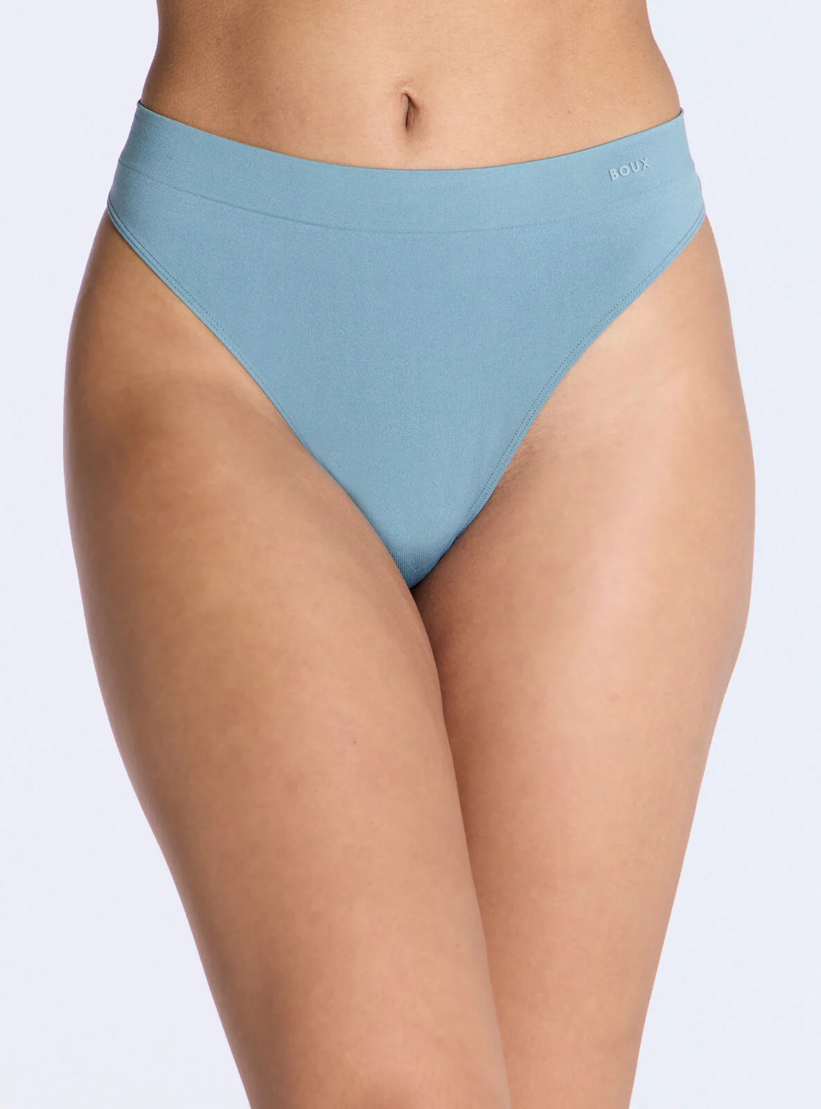 High leg seamfree thong - Petrol Blue
