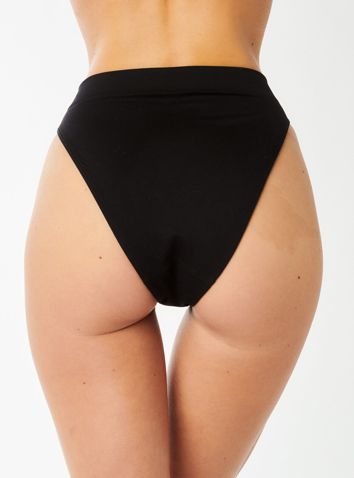 High leg seamfree brazilian knickers - Black