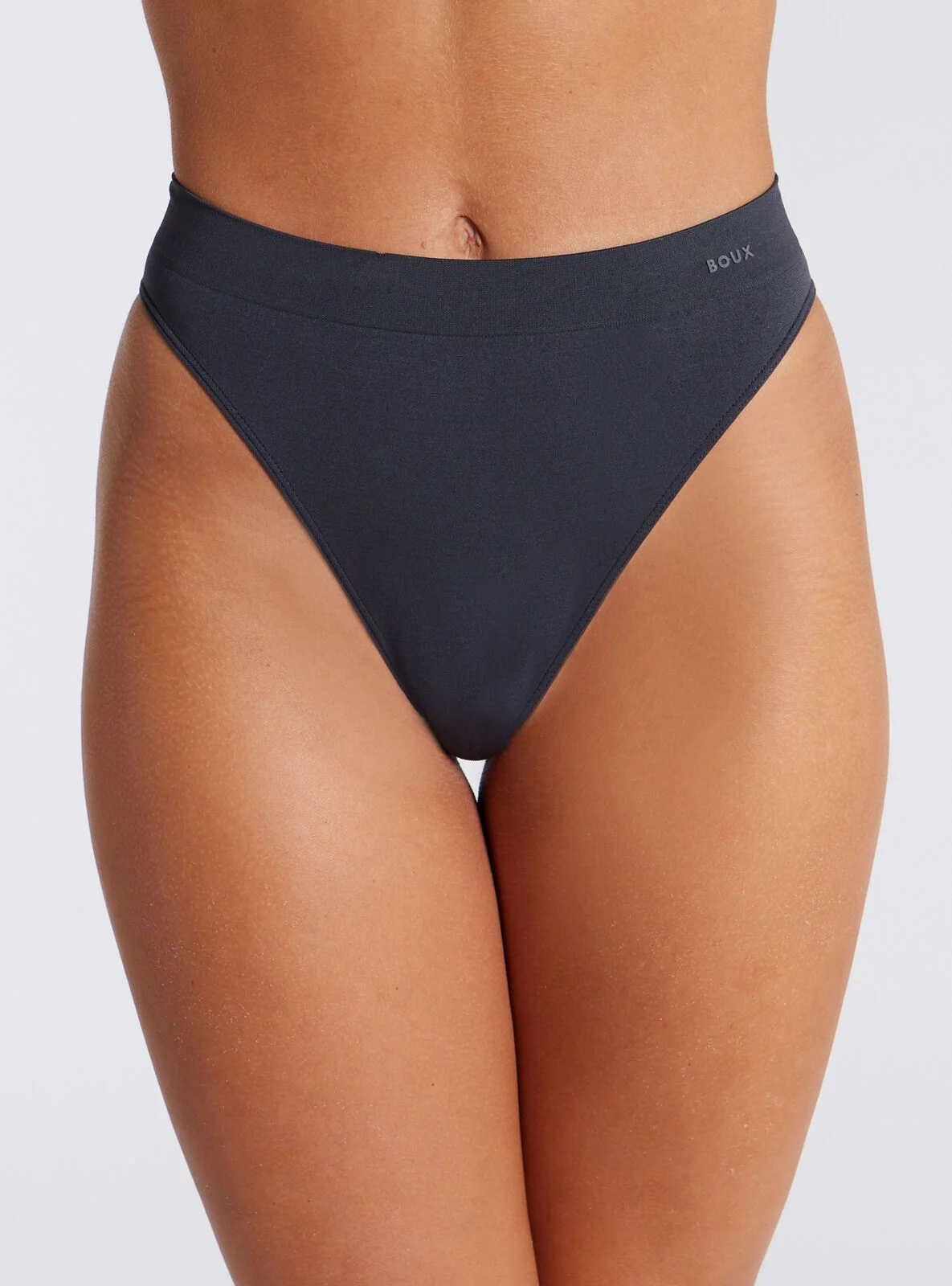 High leg seamfree brazilian knickers - Charcoal