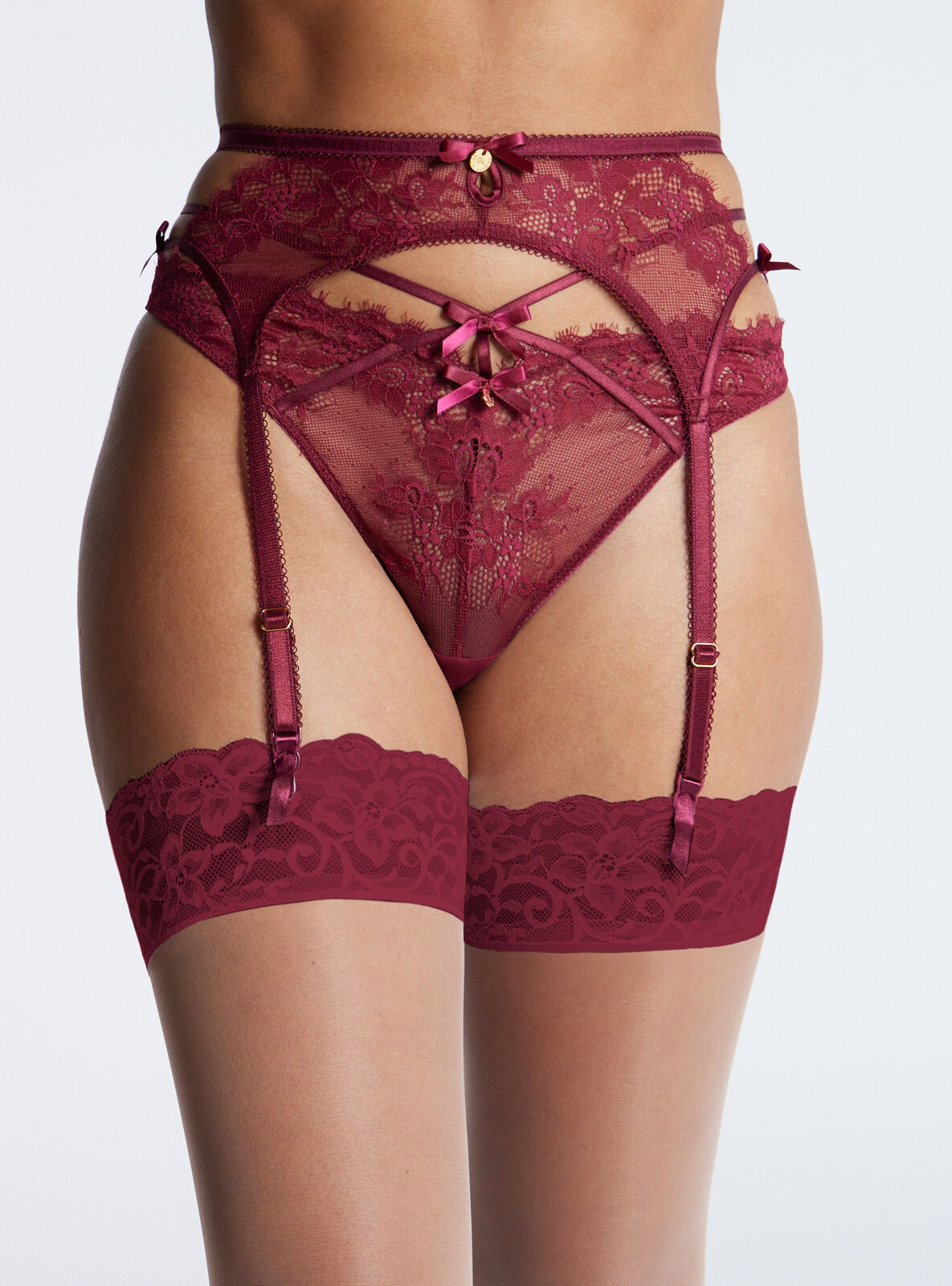 Yonina suspender belt - Wine
