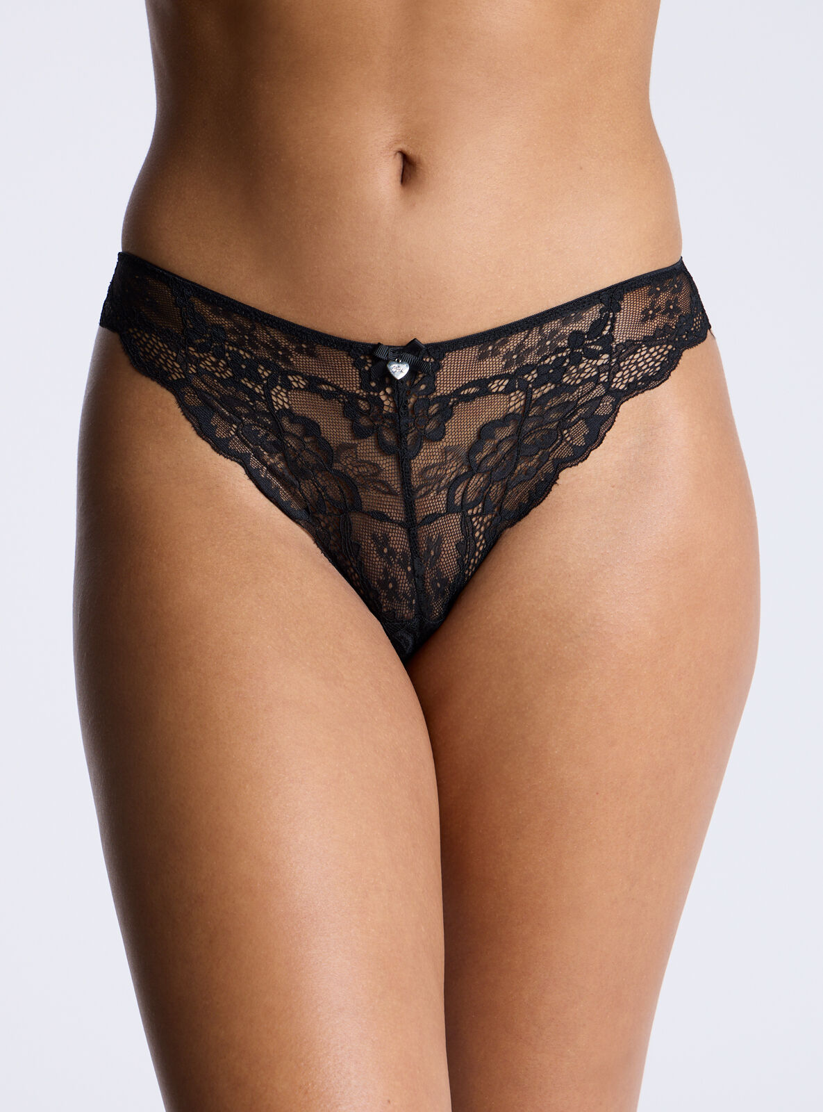 Mollie lace brazilian knickers - Black